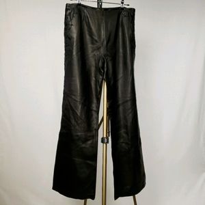 Danier Embroidered Lambskin Leather Pants
